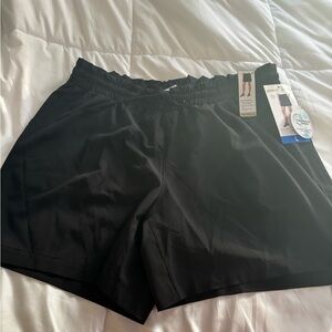 NWT Mondetta Performance Black Woven Shorts Large NWT 6” Inseam